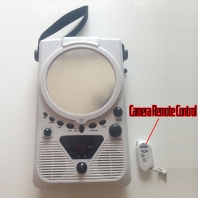 Waterproof Spy Radio With Mirror Hidden HD Pinhole Bathroom Spy Camera DVR 16GB